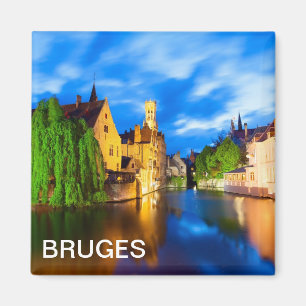 Zonnetijd in Brugge. België Magneet