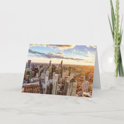 Zonnetijd in Chicago Kaart (Voorkant)