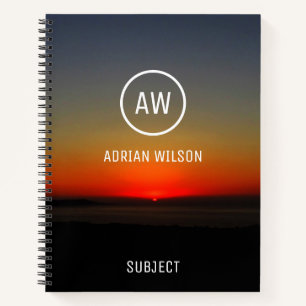 Zonnetijd in de Monogrammen Water Notitieboek