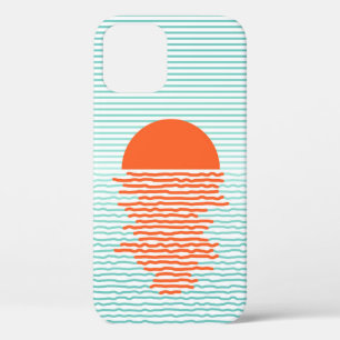 Zonnetijd in de oceaan - gestreepte achtergrond. L Case-Mate iPhone Case