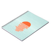 Zonnetijd in de oceaan - gestreepte achtergrond. L Notitieboek (Linkerzijde)