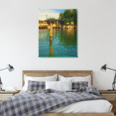 Zonnetijd in de oude watering canvas afdruk (Insitu (Slaapkamer))