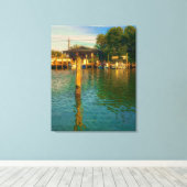 Zonnetijd in de oude watering canvas afdruk (Insitu (Houten vloer))