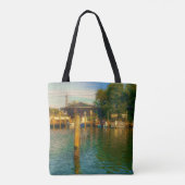 Zonnetijd in de oude watering tote bag (Achterkant)