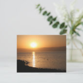 Zonnetijd in het dode zee briefkaart (Staand voorkant)