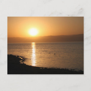 Zonnetijd in het dode zee briefkaart