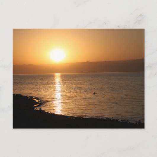 Zonnetijd in het dode zee briefkaart (Voorkant)