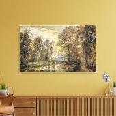 Zonnetijd in het hout canvas afdruk (Insitu (Woonkamer))