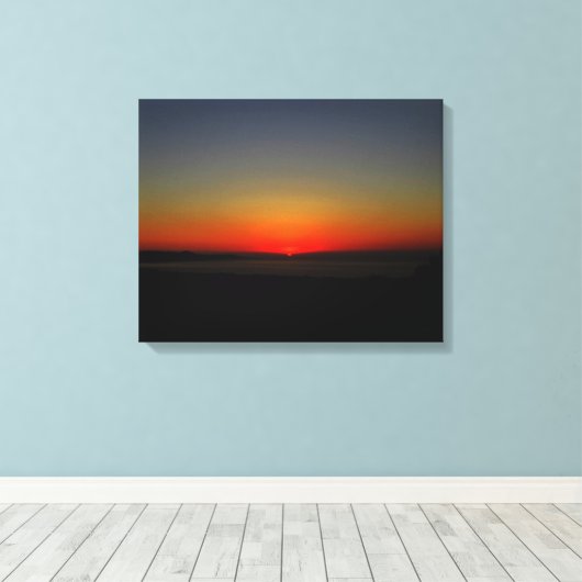 Zonnetijd in het water canvas afdruk (Insitu (Houten vloer))