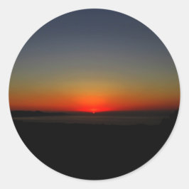 Zonnetijd in het water ronde sticker