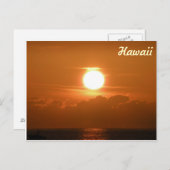 Zonnetijd in Kona, Briefkaart Hawaï met Boat (Voorkant / Achterkant)