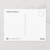 Zonnetijd in Marokko Briefkaart (Achterkant)