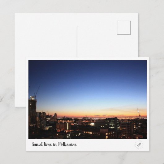 Zonnetijd in Melbourne Briefkaart (Voorkant / Achterkant)