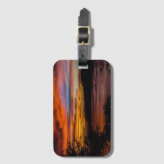 Zonnetijd in Praia, Kaapverdië Bagagelabel (Voorkant (verticaal))