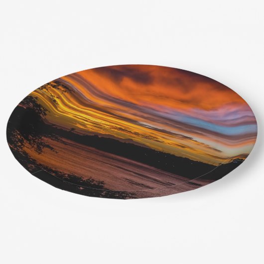 Zonnetijd in Praia, Kaapverdië Papieren Bordje (Gekanteld)