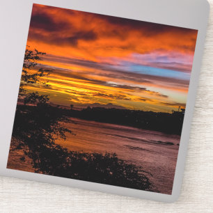 Zonnetijd in Praia, Kaapverdië Sticker