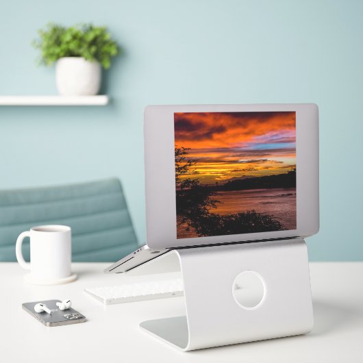 Zonnetijd in Praia, Kaapverdië Sticker (Laptop op bureau)