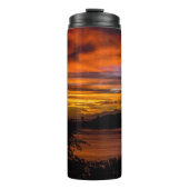 Zonnetijd in Praia, Kaapverdië Thermosbeker (Voorkant)
