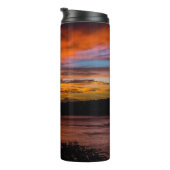 Zonnetijd in Praia, Kaapverdië Thermosbeker (Geroteerd rechts)