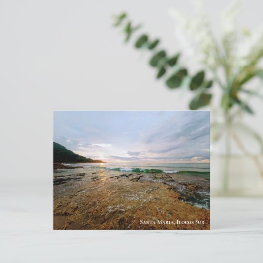 Zonnetijd in Suso Beach Santa Maria, Ilocos Sur Briefkaart (Staand voorkant)