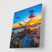 Zonnetijd in Zee Vierkante Klok (Hoek)