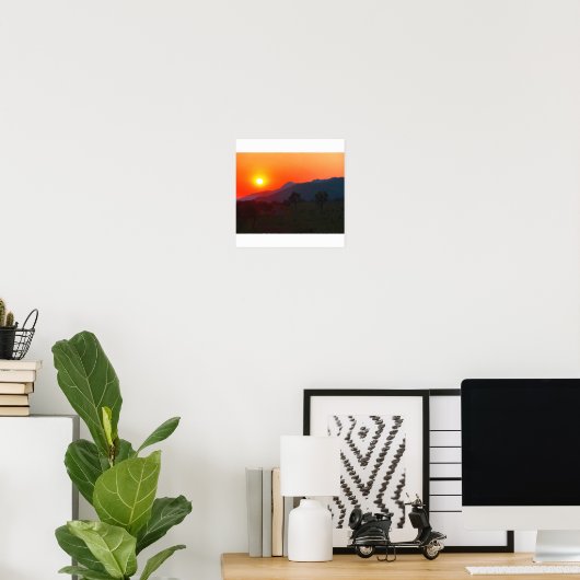 Zonnetijd in Zuid-Afrika Poster (Thuiskantoor)