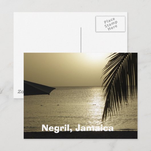 Zonnetijd: Negril, Jamaica Briefkaart (Voorkant / Achterkant)