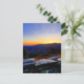 Zonnetijd op de blauwe parkeerplaats briefkaart (Staand voorkant)