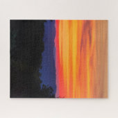 Zonnetijd op de blauwe parkeerplaats legpuzzel (Horizontaal)