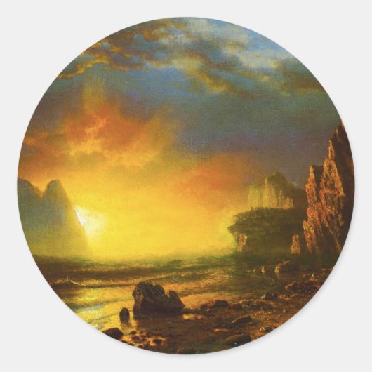 Zonnetijd op de Californische kuststropers Ronde Sticker (Voorkant)