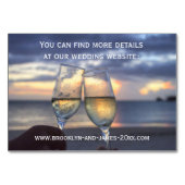 Zonnetijd op de Kaarten van de Beach Wedding Accom (Achterkant)