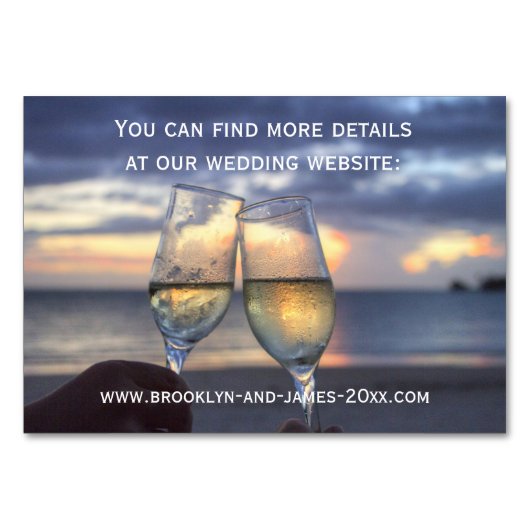 Zonnetijd op de Kaarten van de Beach Wedding Accom (Achterkant)