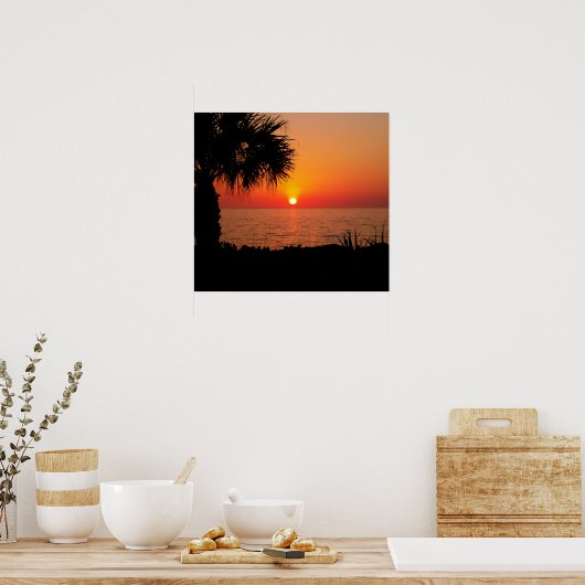 Zonnetijd op de oceaan poster (Keuken)