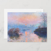 Zonnetijd op de Seine Claude Monet Briefkaart (Voorkant / Achterkant)