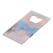 Zonnetijd op de Seine Claude Monet Creditkaart Flessenopener (Achterkant Gekanteld)