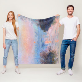 Zonnetijd op de Seine Claude Monet Fleece Deken