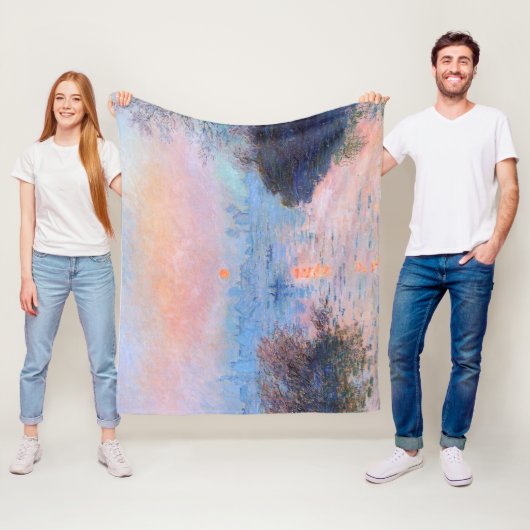 Zonnetijd op de Seine Claude Monet Fleece Deken (In situ)