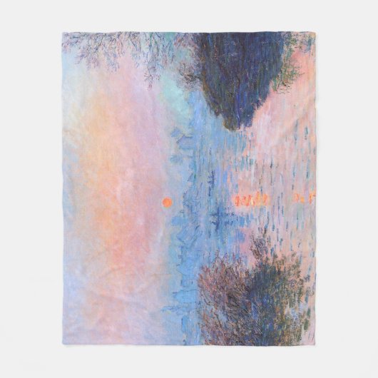 Zonnetijd op de Seine Claude Monet Fleece Deken (Voorkant)