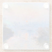 Zonnetijd op de Seine Claude Monet Glazen Onderzetter (Achterkant)