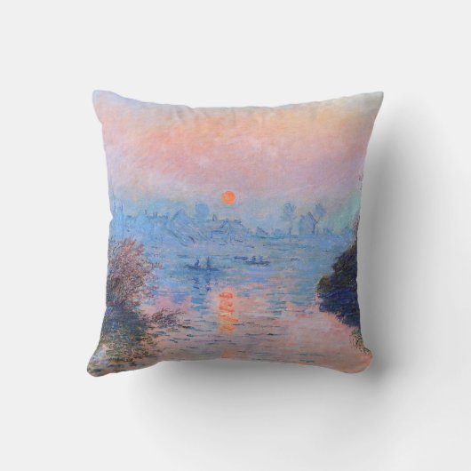 Zonnetijd op de Seine Claude Monet Kussen (Achterkant)