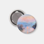 Zonnetijd op de Seine Claude Monet Magneet (Voorkant / Achterkant)