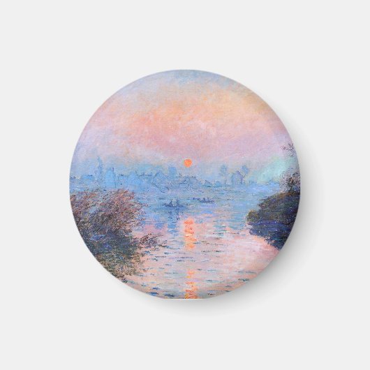 Zonnetijd op de Seine Claude Monet Magneet (Voorkant)