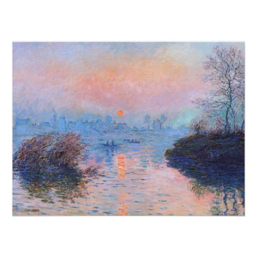 Zonnetijd op de Seine Claude Monet P Perfect Poster (Voorkant)