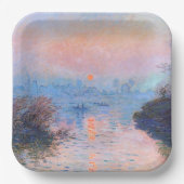 Zonnetijd op de Seine Claude Monet Papieren Bordje (Voorkant)