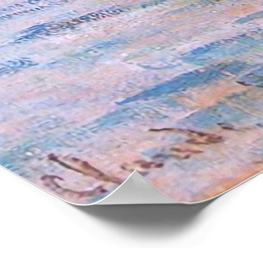 Zonnetijd op de Seine Claude Monet Poster (Hoek)