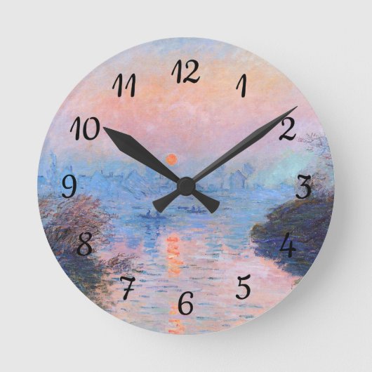 Zonnetijd op de Seine Claude Monet Ronde Klok (Voorkant)