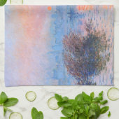 Zonnetijd op de Seine Claude Monet Theedoek (Gevouwen)