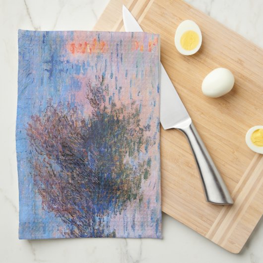 Zonnetijd op de Seine Claude Monet Theedoek (Quarter Fold)