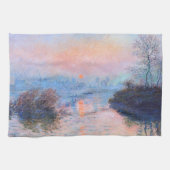 Zonnetijd op de Seine Claude Monet Theedoek (Horizontaal)