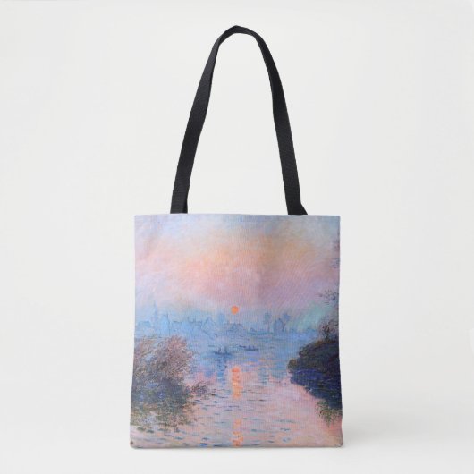 Zonnetijd op de Seine Claude Monet Tote Bag (Voorkant)